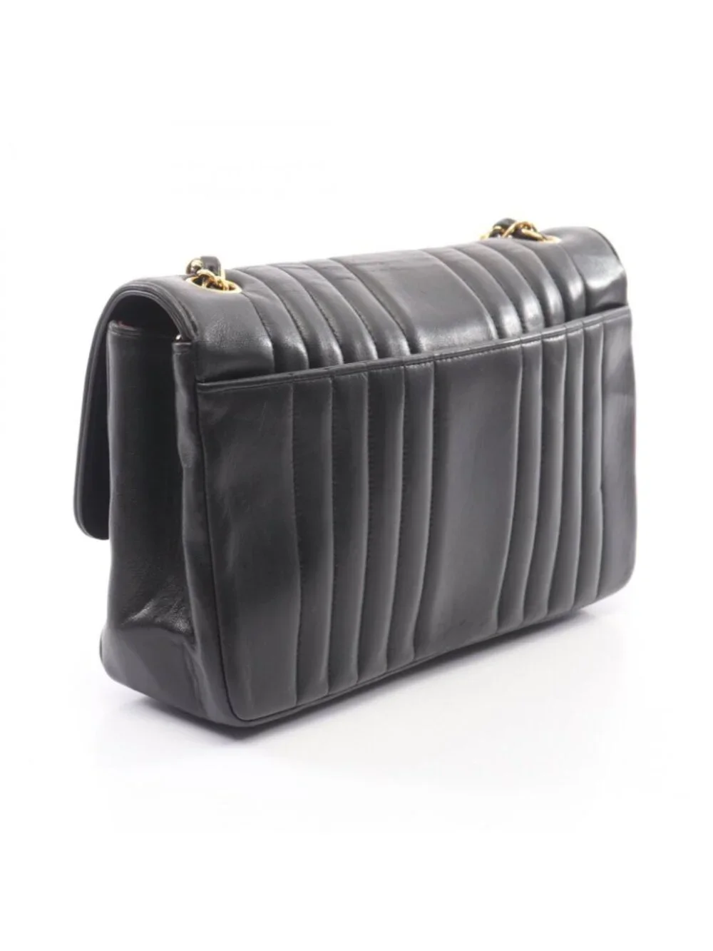 Chanel Shoulder Bag Mademoiselle Black Lambskin Chain